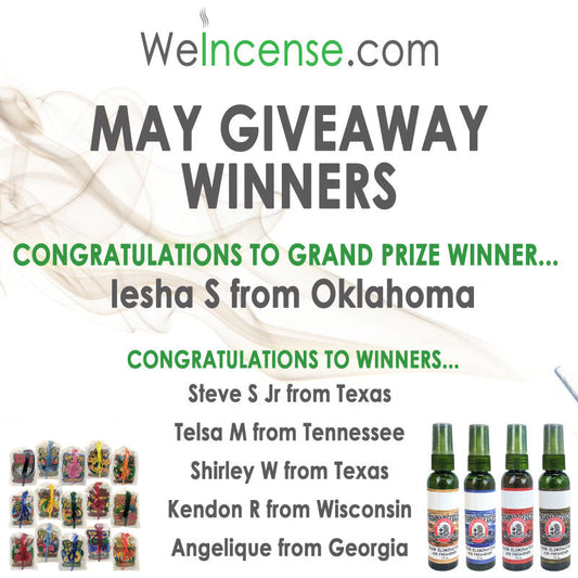 Congrats to May's Giveaway Winners!