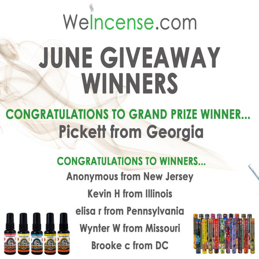 Congrats to June's Giveaway Winners!