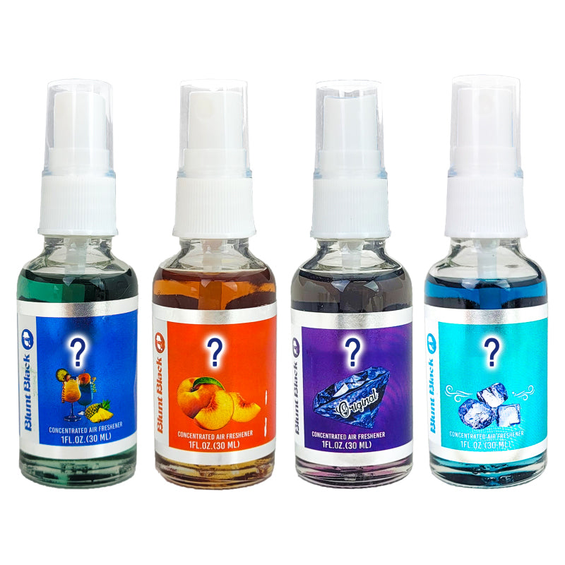 4-Pack Assorted Blunt Black 1OZ Air Freshener Sprays