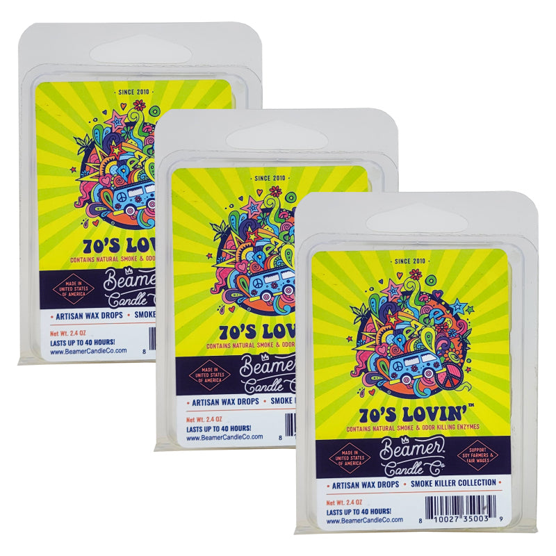 70's Lovin' Scent, Wax Drop Melts Odor & Smoke Killer, by Beamer Candle Co