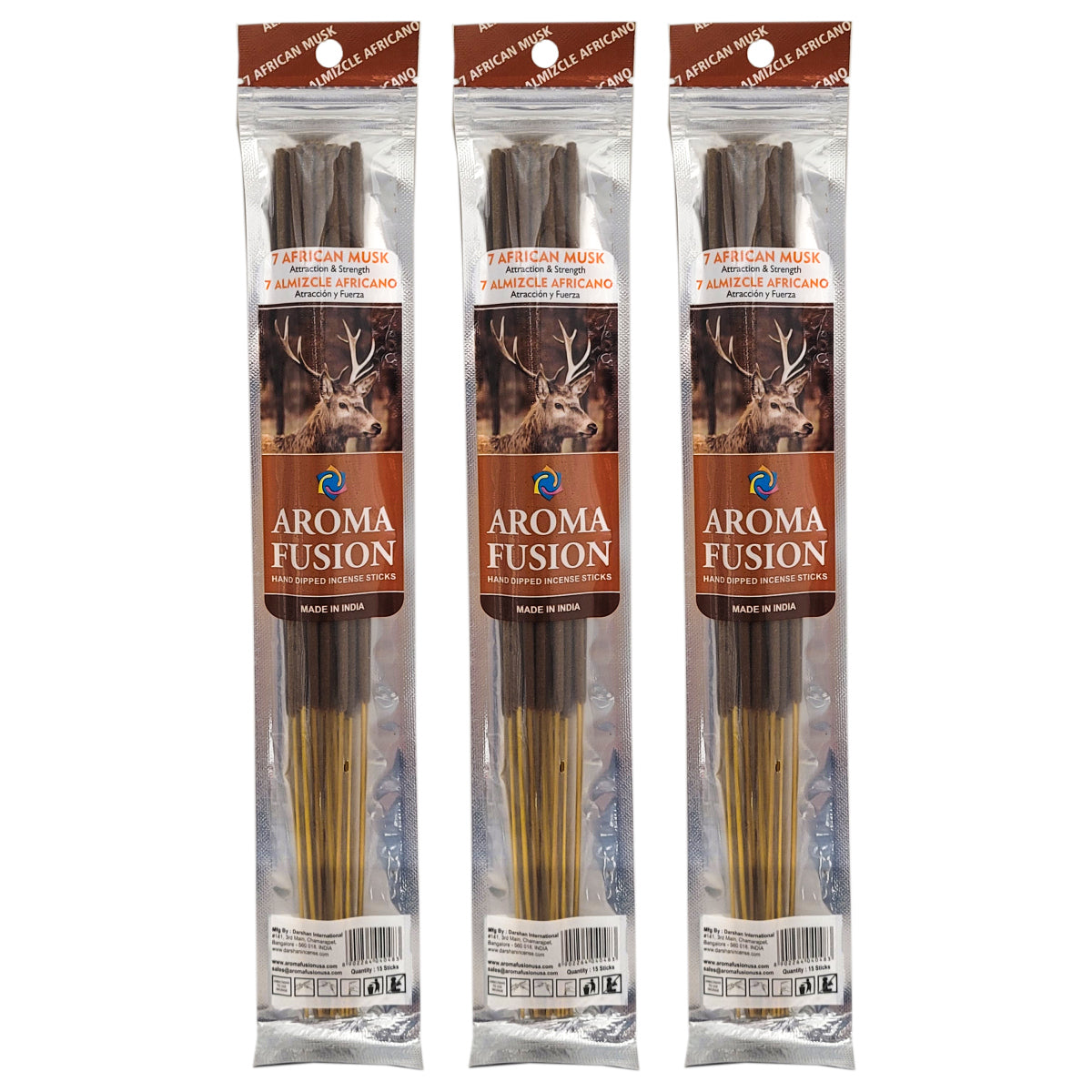 Aroma Fusion 11" Incense Sticks - 7 African Musk Scent