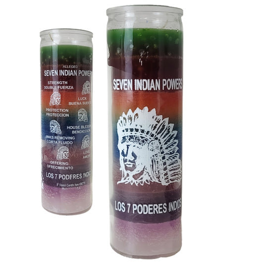 7 Day Candle, Seven Indian Powers (7 Color)