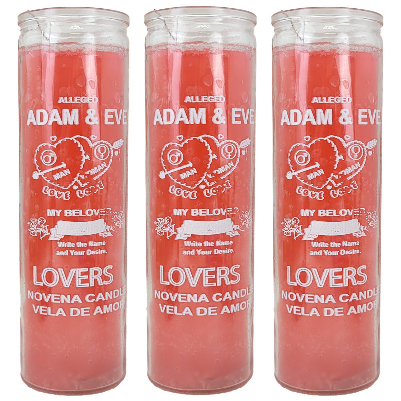 7 Day Candle, Adam & Eve (Pink)