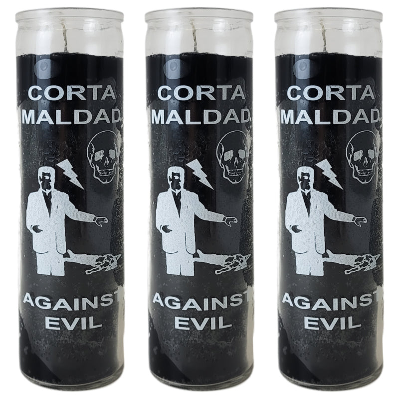 7 Day Candle, Against Evil (Black)