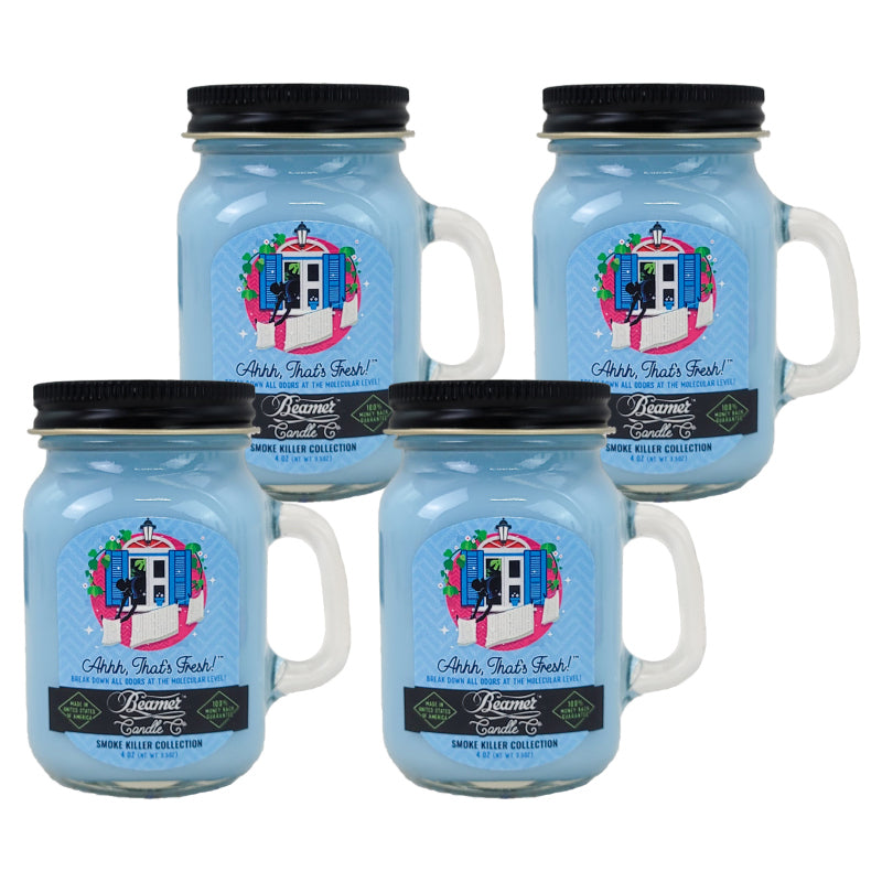 MINI 3" Ahhh, That's Fresh! Jar Candle, 4oz Odor & Smoke Killer, by Beamer Candle Co