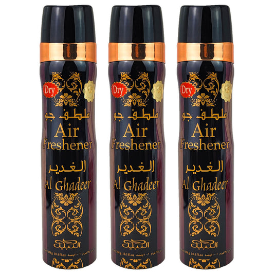 Al Ghadeer Scent Dry Aerosol Air Freshener Spray, 300ml, by Nabeel