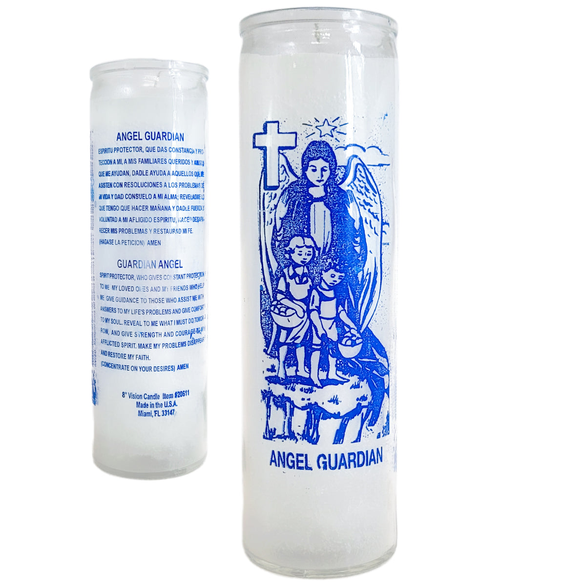 7 Day Candle, Guardian Angel (White)