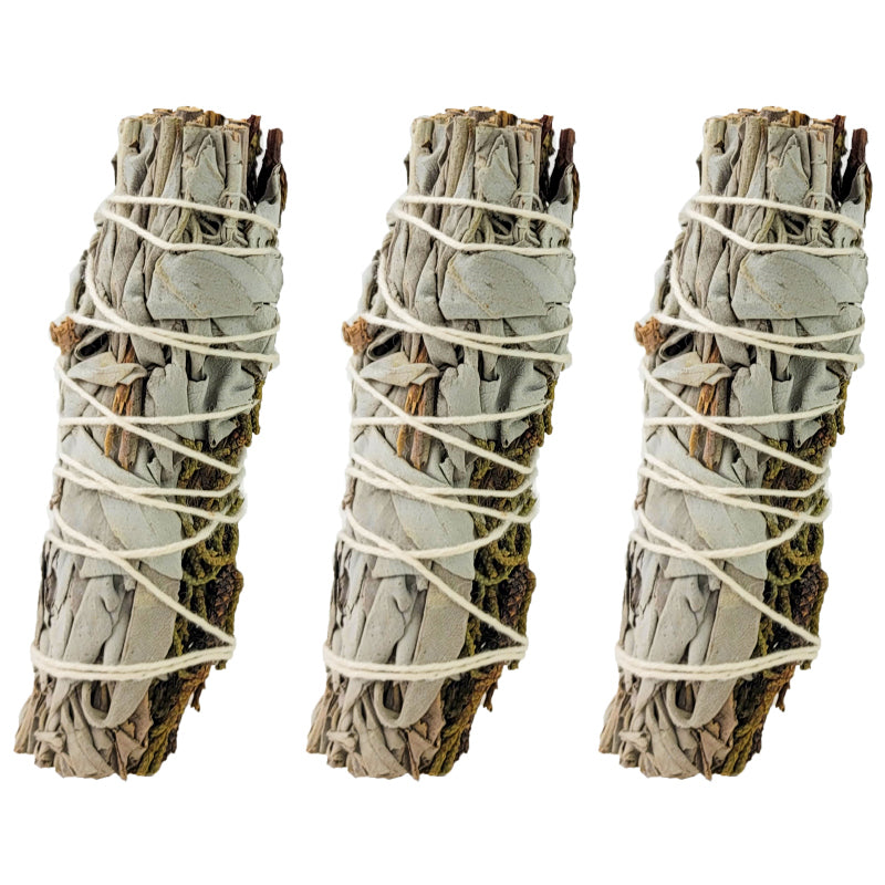 White Sage & Juniper 4" Bundle Smudge Stick