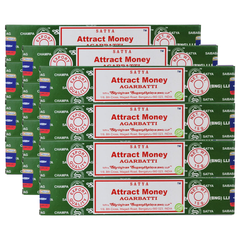 Attract Money Scent Incense Sticks by Satya BNG, 15g Packs