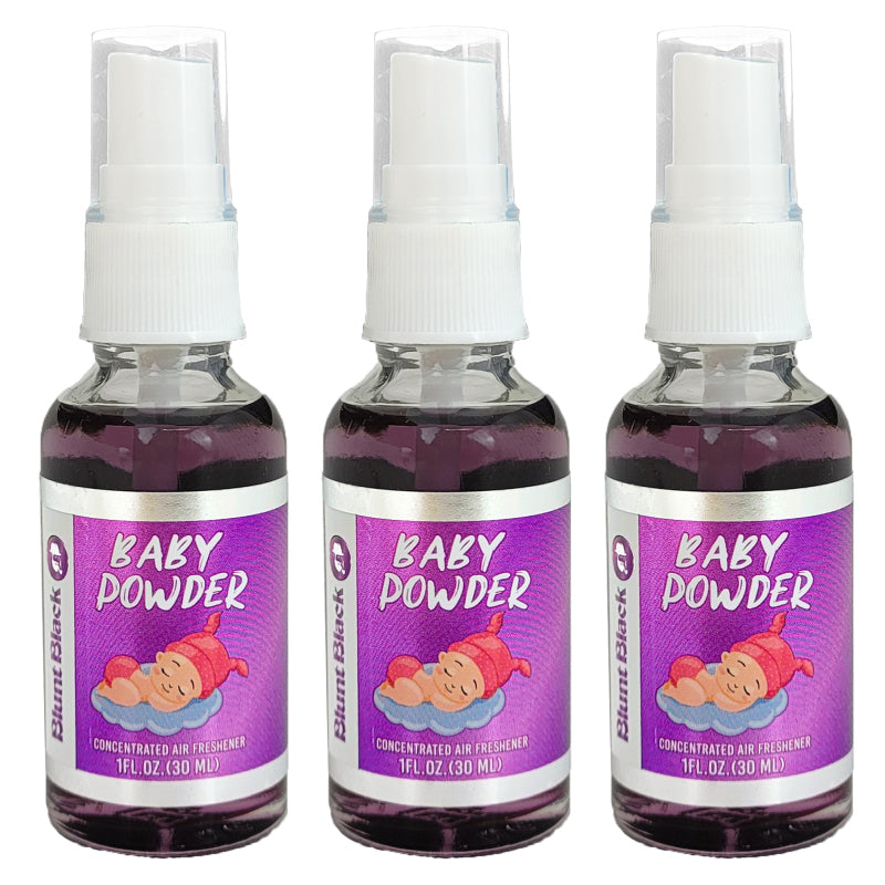 Baby Powder Scent Blunt Black 1OZ Air Freshener Spray