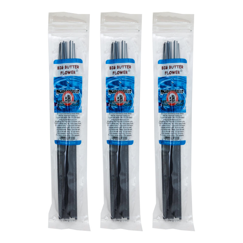 10.5" BluntEffects Incense Fragrance Wands, 12-Pack Big Butter Flower Scent