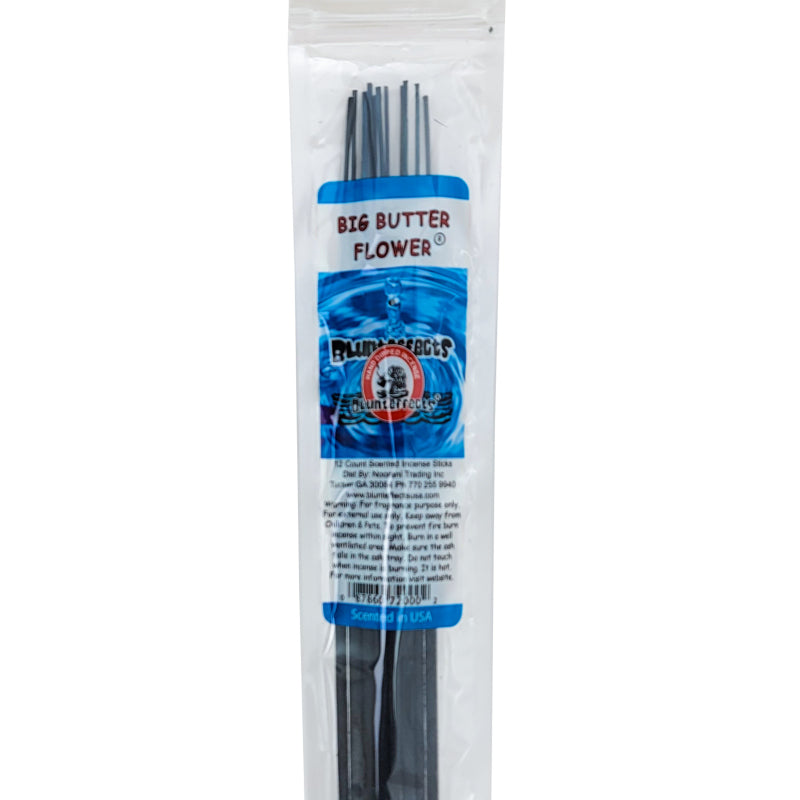 10.5" BluntEffects Incense Fragrance Wands, 12-Pack Big Butter Flower Scent
