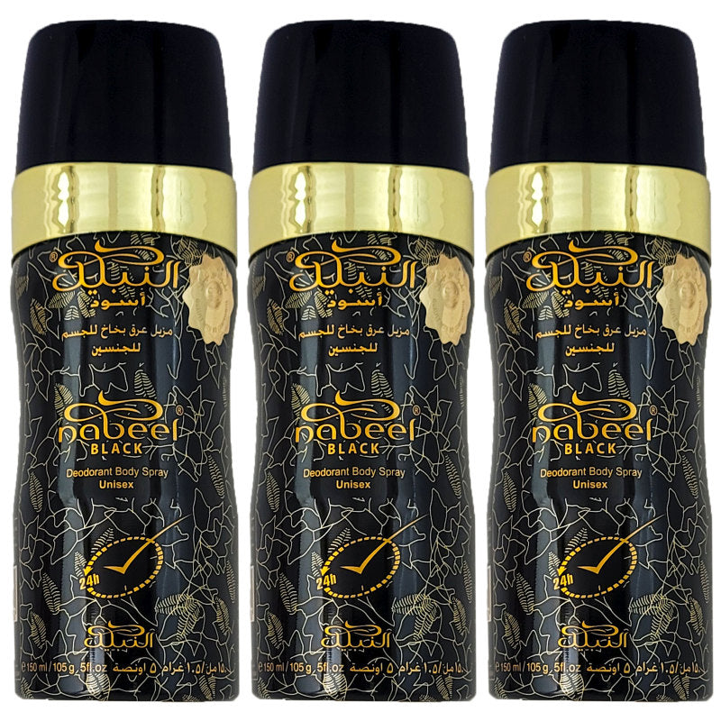 150ml Aerosol Spray Deodorant, Black Scent by Nabeel