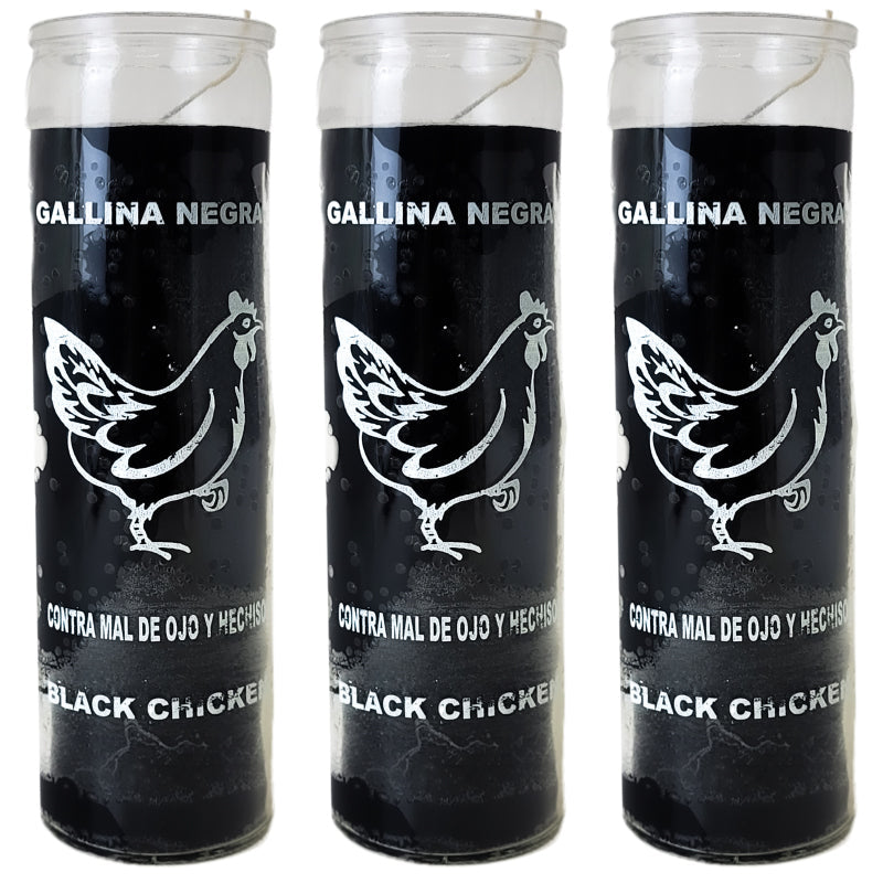 7 Day Candle, Black Chicken (Black)