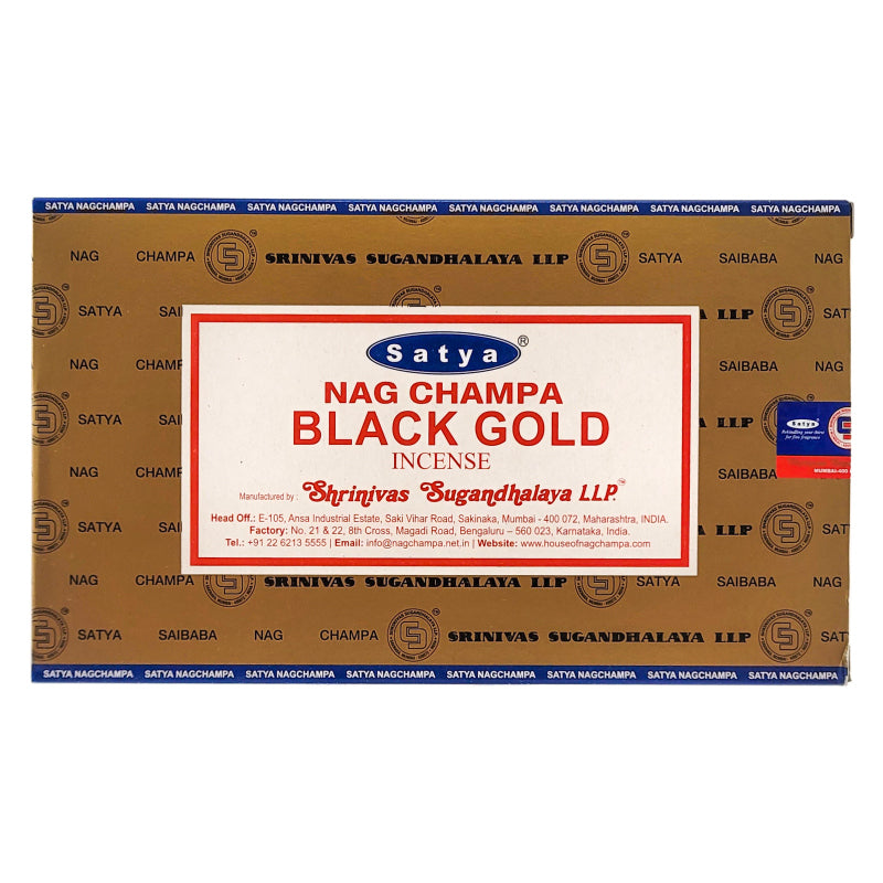 Satya Black Gold Scent Incense Sticks, 15g Pack