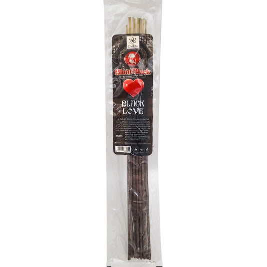 Black Love Scent 10.5" Blunt Black Incense, 12-Stick Pack