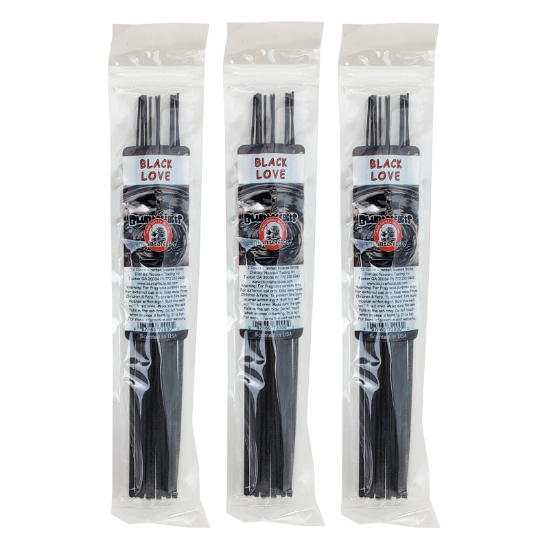 10.5" BluntEffects Incense Fragrance Wands, 12-Pack Black Love Scent