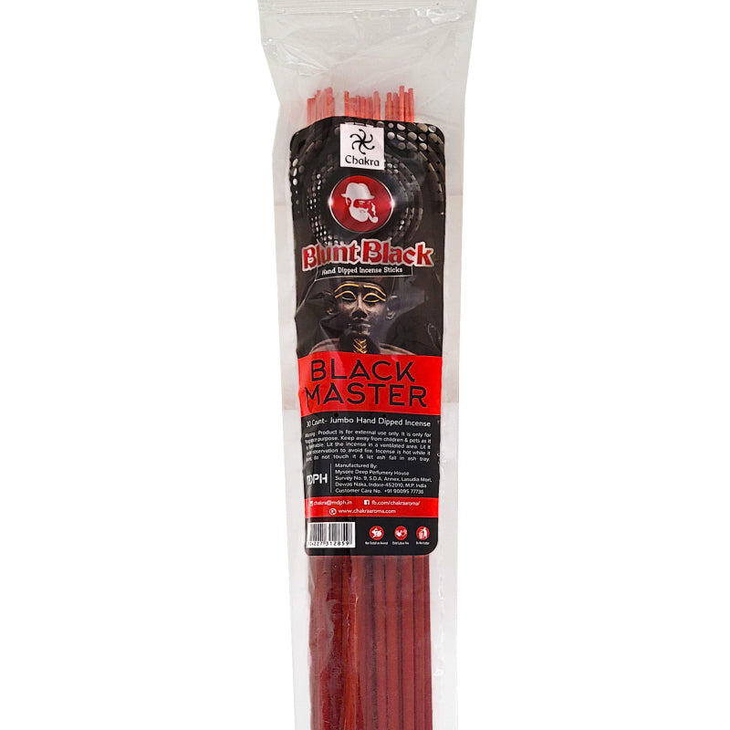 Black Master Scent 19" Blunt Black Jumbo Incense