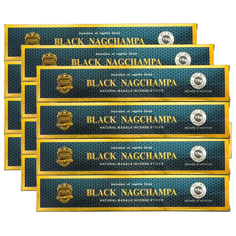 Anand Black Nag Champa Incense Sticks, 15g Pack