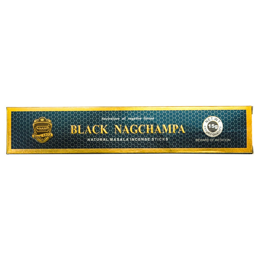 Anand Black Nag Champa Incense Sticks, 15g Pack