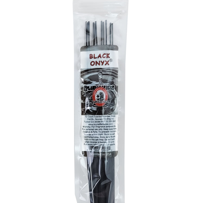 10.5" BluntEffects Incense Fragrance Wands, 12-Pack Black Onyx Scent