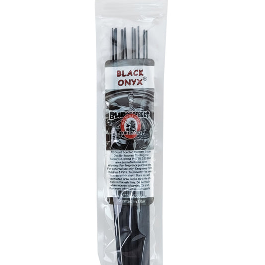 10.5" BluntEffects Incense Fragrance Wands, 12-Pack Black Onyx Scent