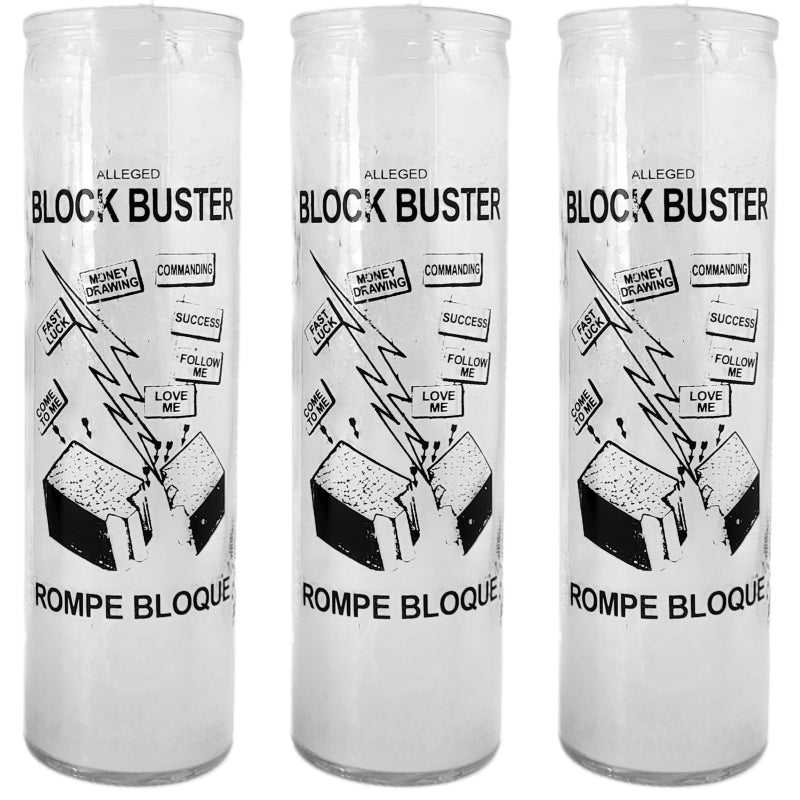 7 Day Candle, Block Buster (White)