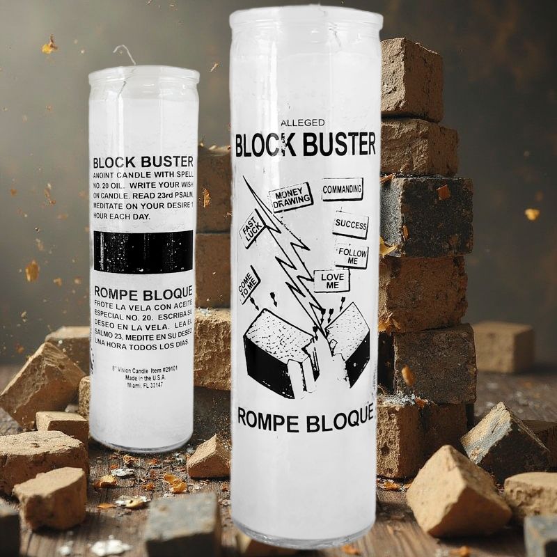 7 Day Candle, Block Buster (White)