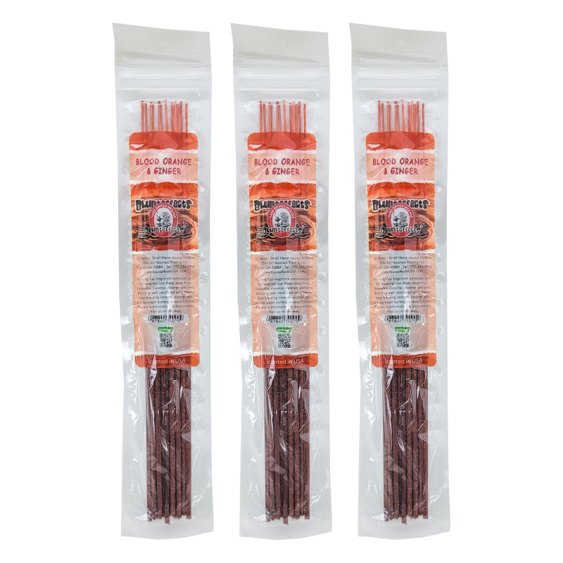 10.5" BluntEffects Incense Fragrance Wands, 12-Pack Blood Orange & Ginger