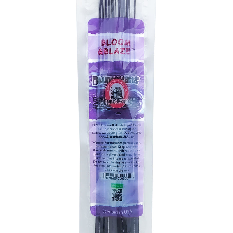10.5" BluntEffects Incense Fragrance Wands, 12-Pack Bloom & Blaze