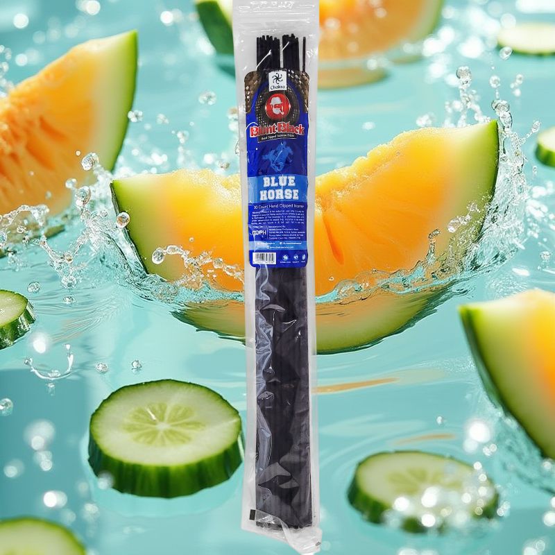 Blue Horse Scent 19" Blunt Black Jumbo Incense