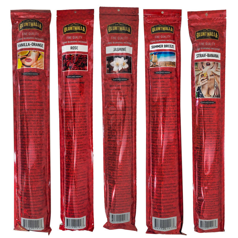 5-PACK SAMPLER #1, 19" Jumbo Bluntwalla Incense