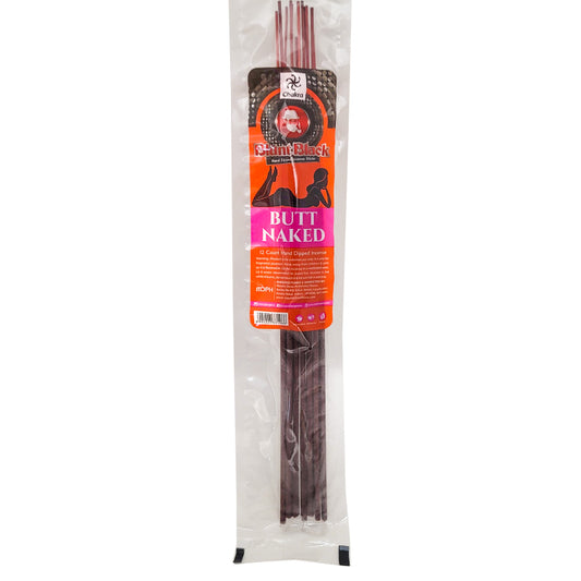 Butt Naked Scent 10.5" Blunt Black Incense, 12-Stick Pack