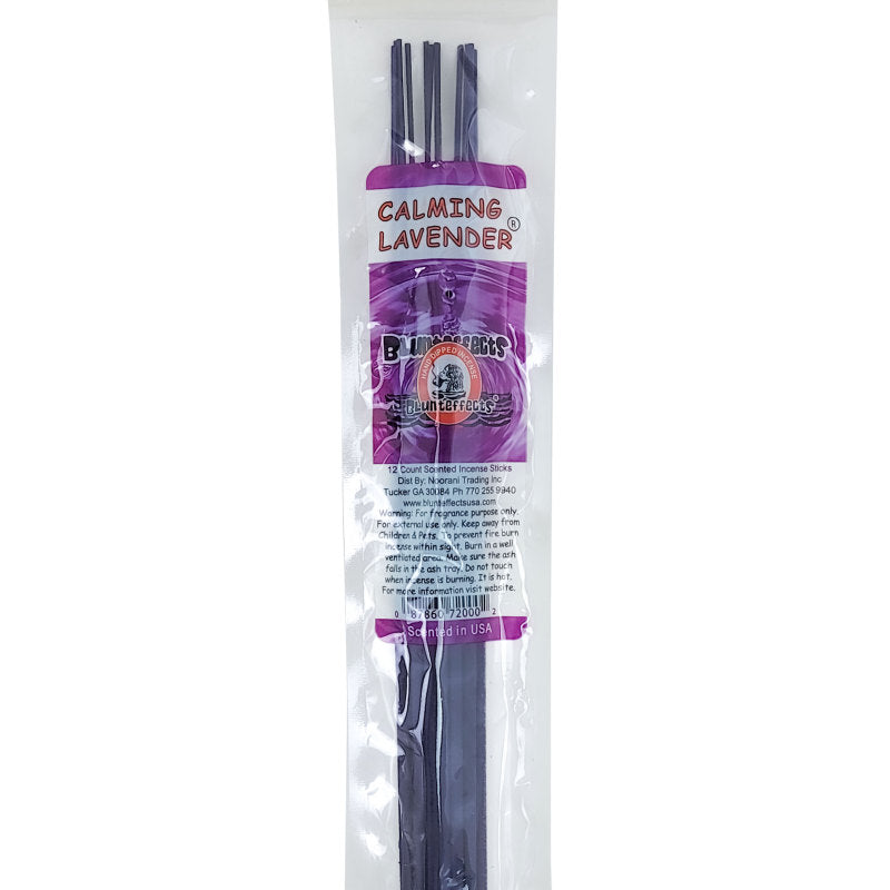 10.5" BluntEffects Incense Fragrance Wands, 12-Pack Calming Lavender Scent