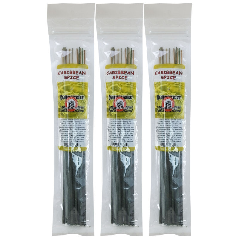 10.5" BluntEffects Incense Fragrance Wands, 12-Pack Caribbean Spice Scent