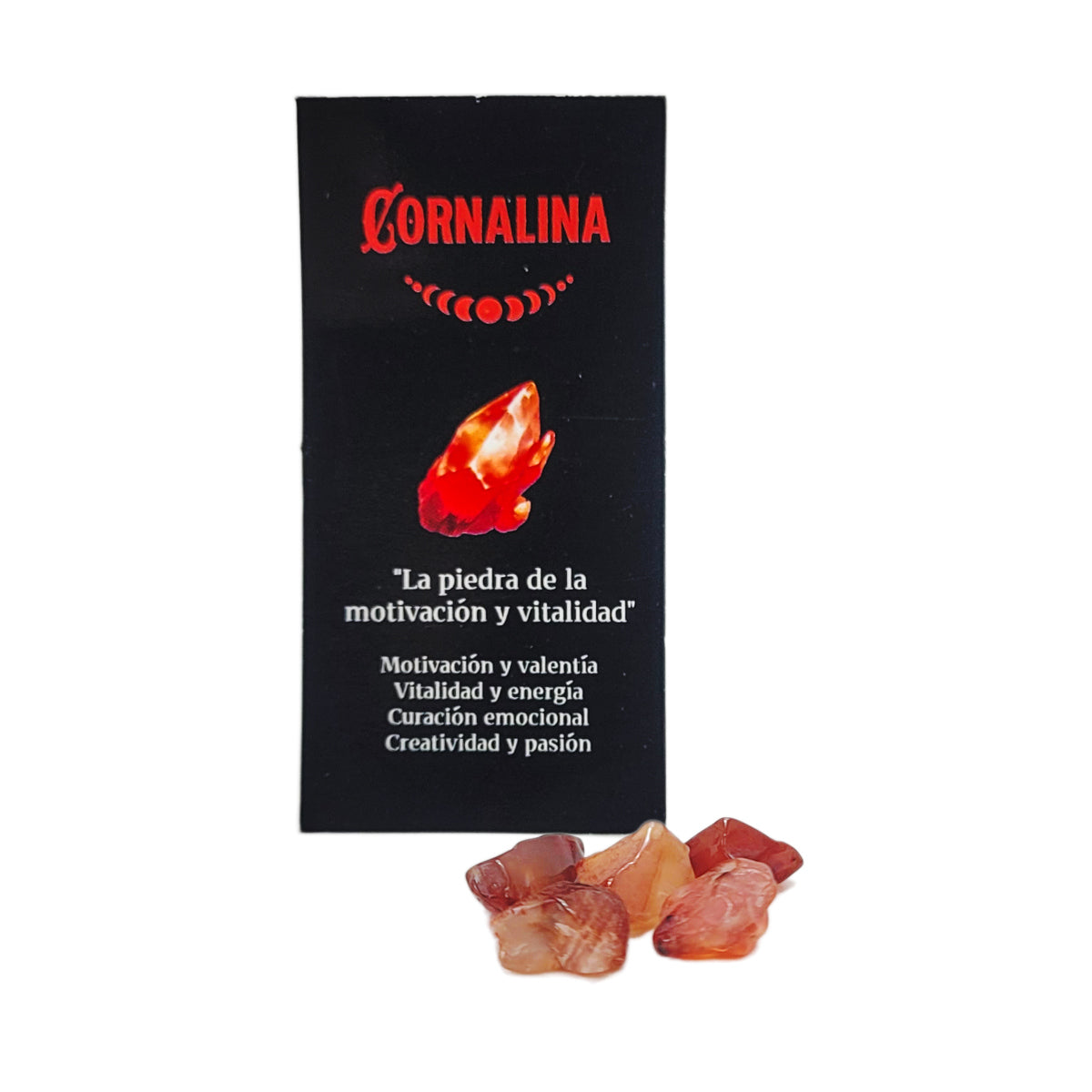 Carnelian 15g 8" Incense Pack + Crystals, by Crystal Magic Incense