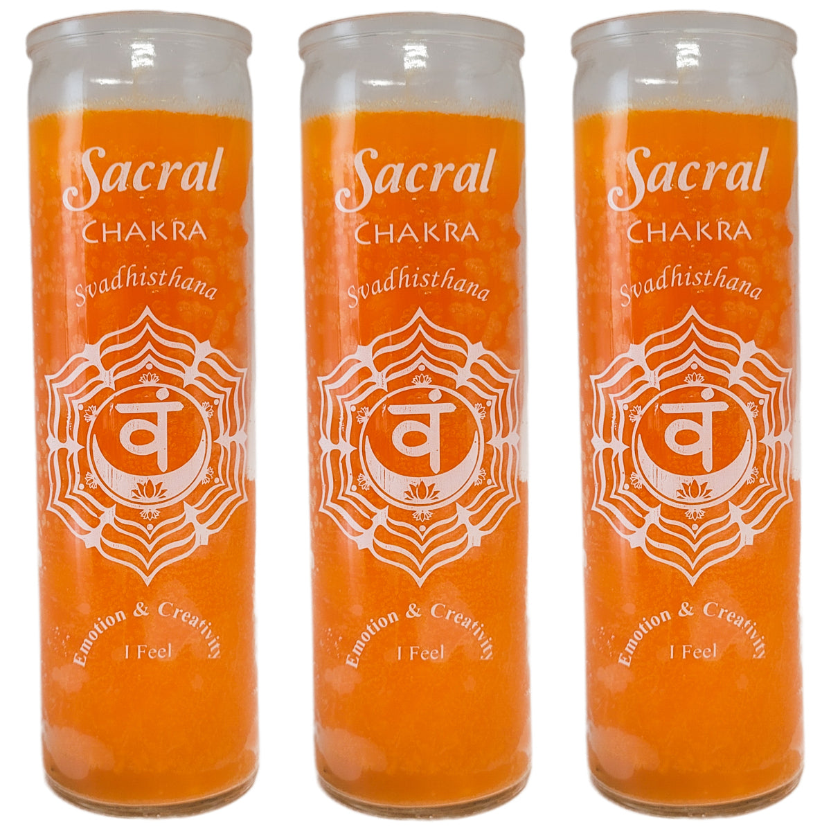 7 Day Candle, Sacral Chakra Svadhisthana (Orange)