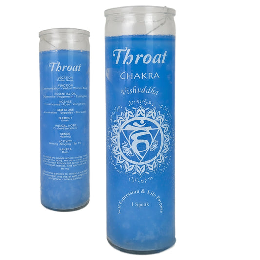 7 Day Candle, Throat Chakra Vishuddha (Blue)