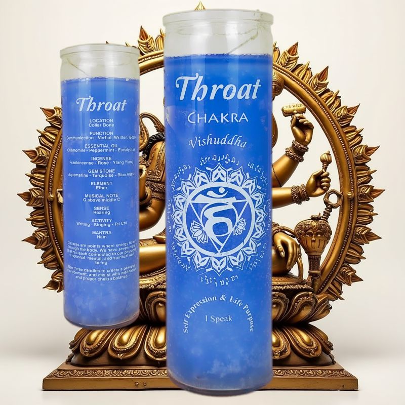7 Day Candle, Throat Chakra Vishuddha (Blue)