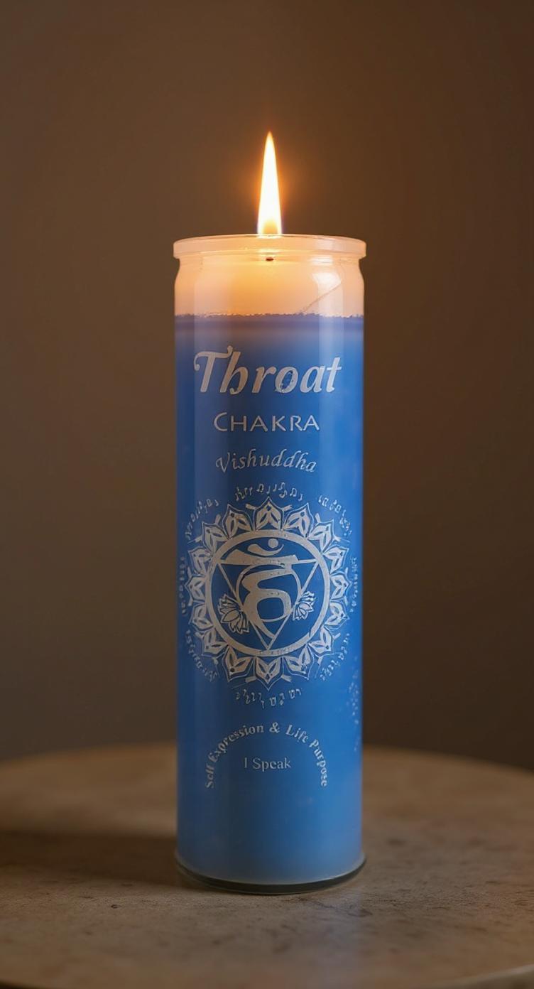 7 Day Candle, Throat Chakra Vishuddha (Blue)