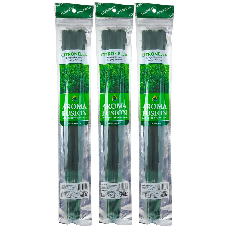 Citronella Scent Aroma Fusion 19" Jumbo Incense, 10-Stick Pack