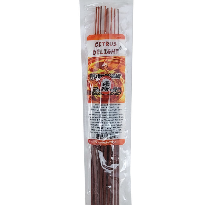 10.5" BluntEffects Incense Fragrance Wands, 12-Pack Citrus Delight Scent