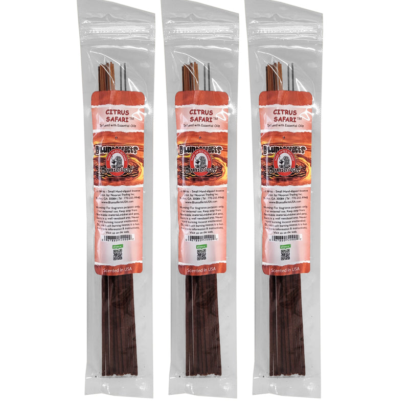 10.5" BluntEffects Incense Fragrance Wands, 12-Pack Citrus Safari