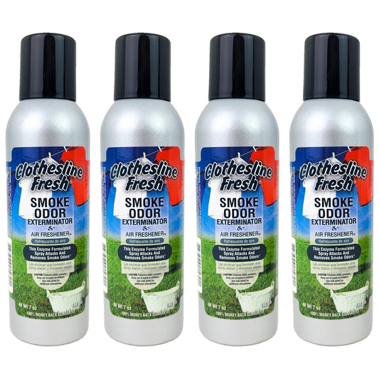 Clothesline Fresh Scent 7oz Smoke Odor Exterminator Aerosol Can Spray