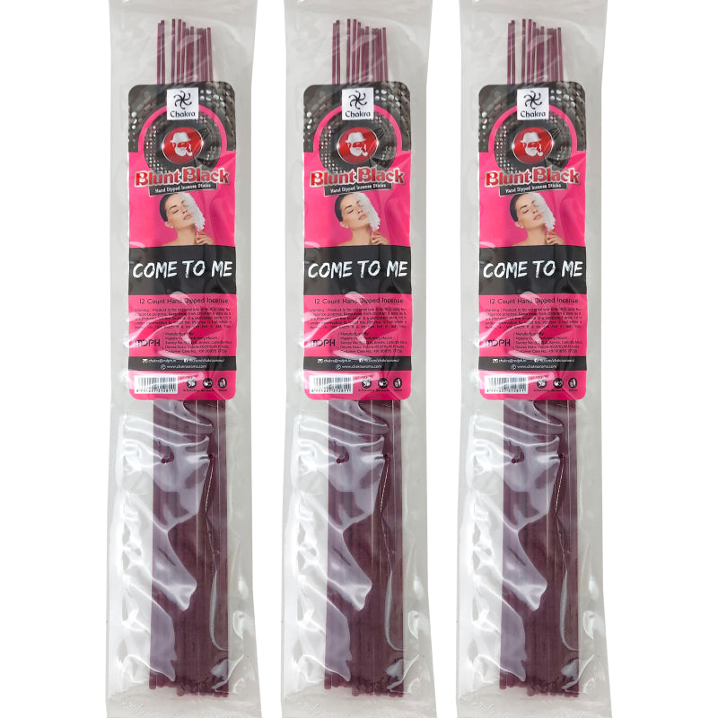 Come To Me Scent 10.5" Blunt Black Incense, 12-Stick Pack