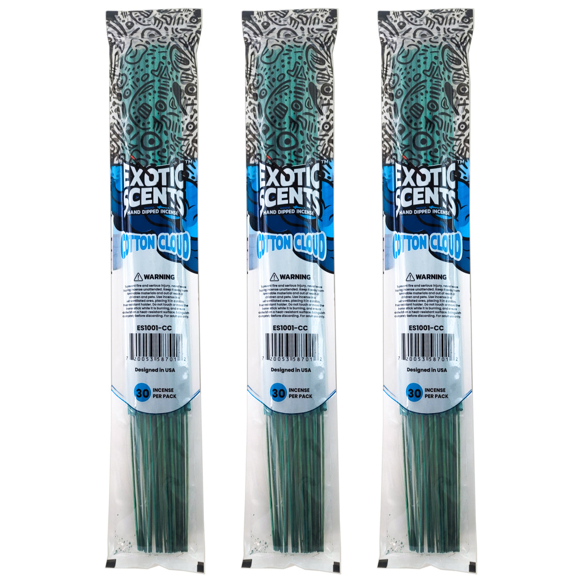 Cotton Cloud Scent 19" Exotic Scents Jumbo Incense