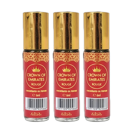 6ml Roll-On Body Oil Perfume, Crown of Emirates Rouge Scent by Nabeel