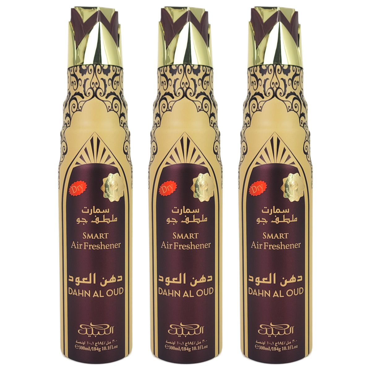 Dahn Al Oud Scent Dry Aerosol Air Freshener Spray, 300ml, by Nabeel