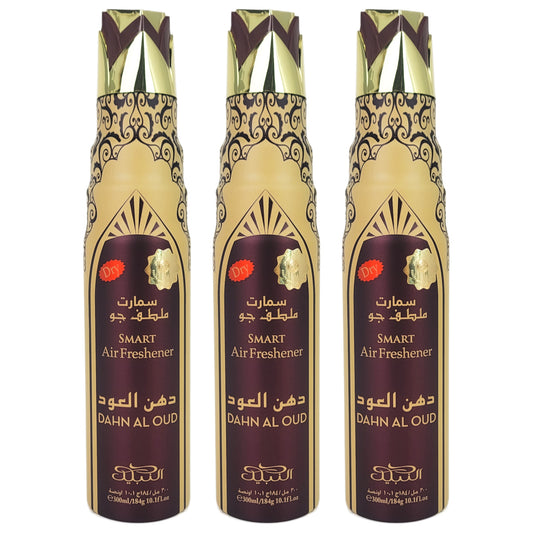 Dahn Al Oud Scent Dry Aerosol Air Freshener Spray, 300ml, by Nabeel