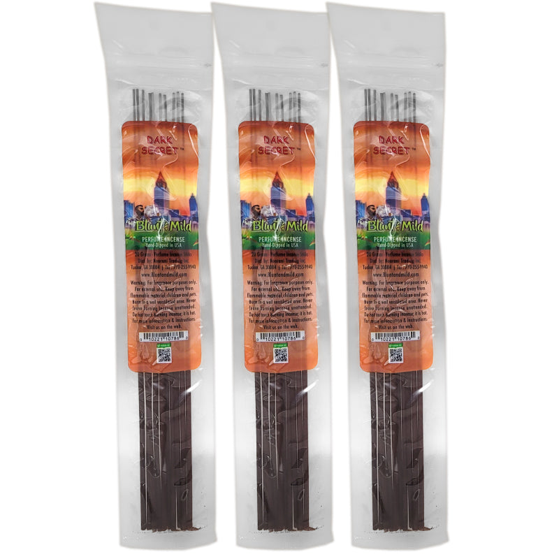 Dark Secret 10.5" Blunt & Mild Incense, 20g Pack